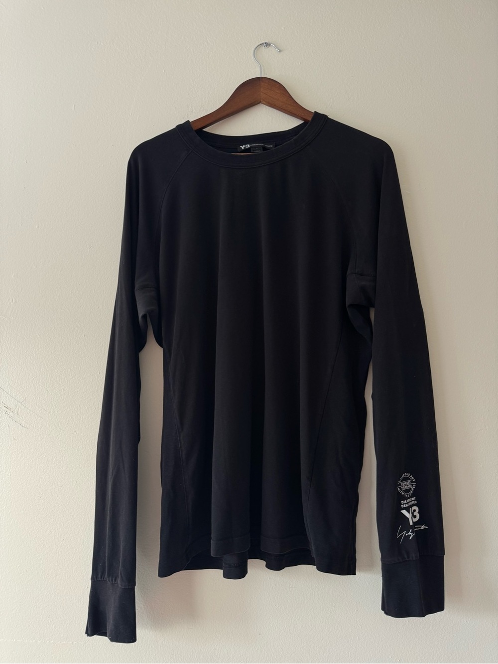 Y-3 Men's Long Sleeve Crewneck Shirt - Black